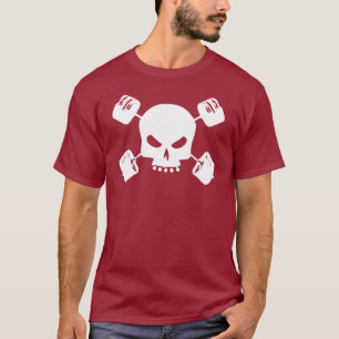 Skull and Barbell Cross Shirt for Lifters
