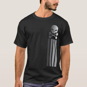 Skull and Barbell Shirt - Vertical Stripes Shirt