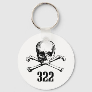 Skull and Bones 322 Key Ring