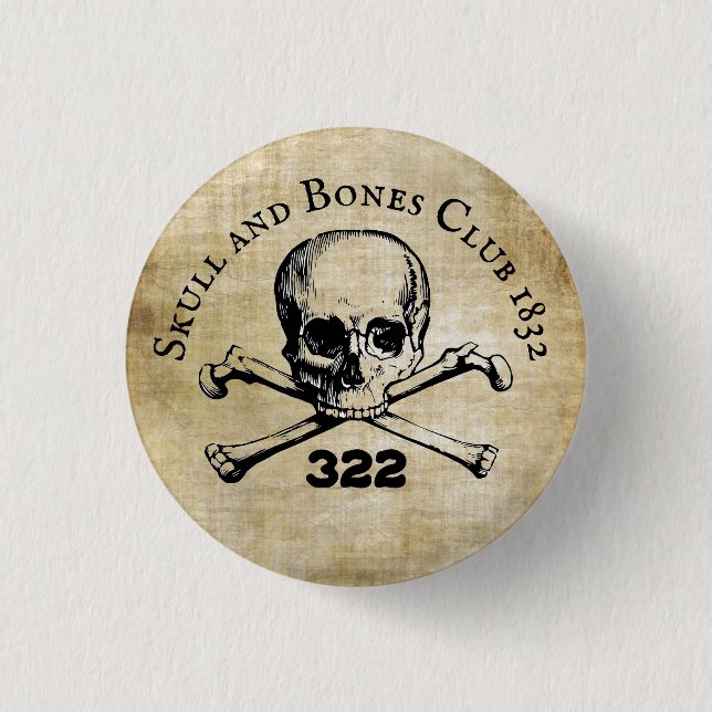 Skull and Bones 3 Cm Round Badge (Front)