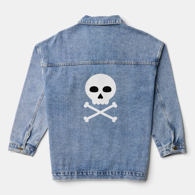 Skull and Bones Denim Jacket (Back)