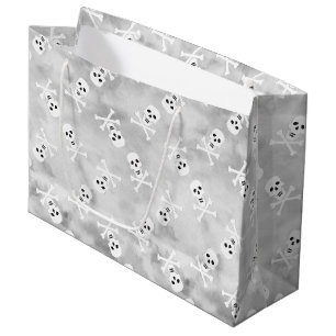 Skull and Bones Halloween Birthday Gift Bag