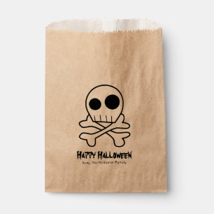 Skull and Bones Halloween Party Favour Bag