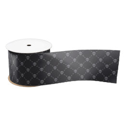 Skull And Bones Pattern Satin Ribbon