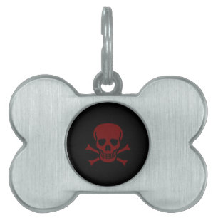 Skull and Bones Pet ID Tag