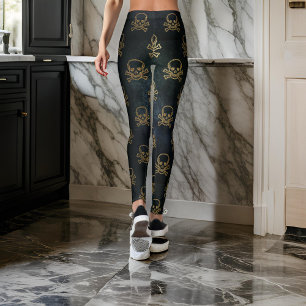 Skull and Bones Poison Icon Leggings