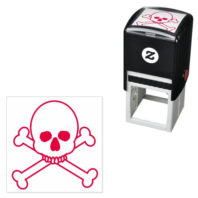 Skull And Bones Self-inking Stamp (In Situ)