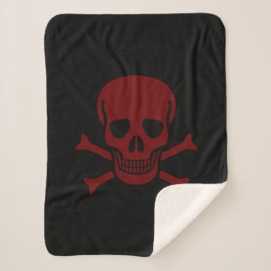 Skull and Bones Sherpa Blanket