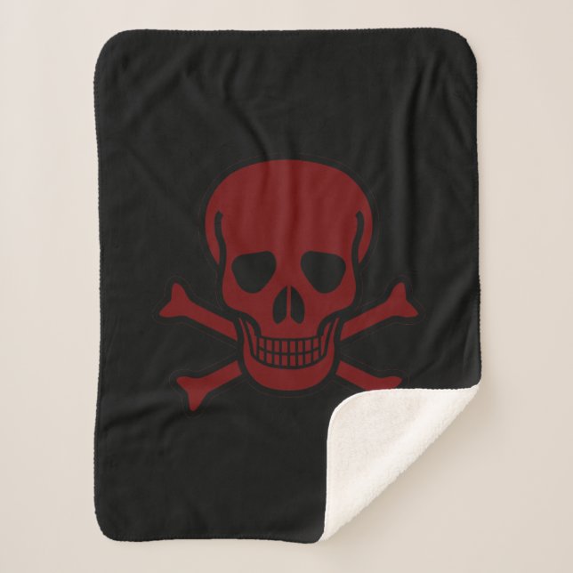 Skull and Bones Sherpa Blanket (Front)
