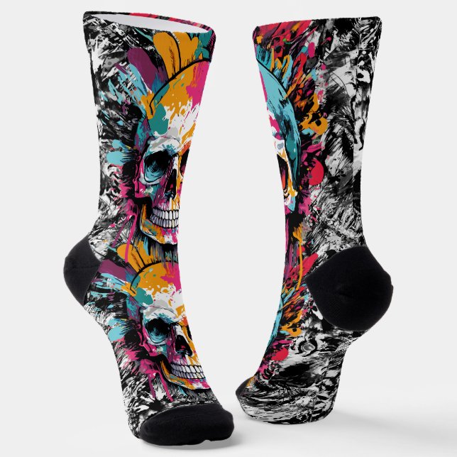 Skull and Bones Socks - Skull Socks (Angled)