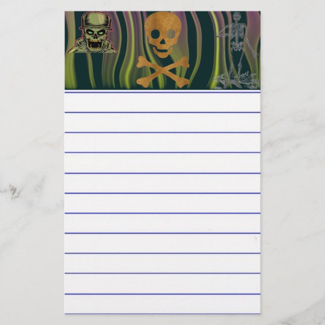 Skull and Bones Stationery (Front)