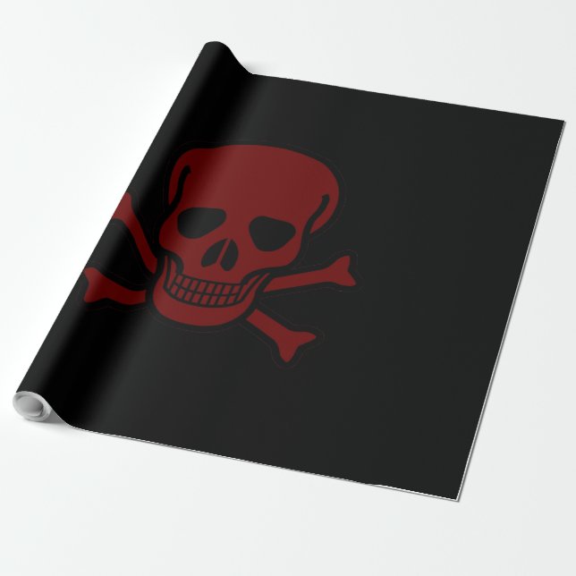 Skull and Bones Wrapping Paper (Unrolled)