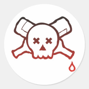 Skull and Bottles - sticker