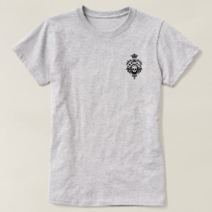 Skull And Card Suits Crest T-Shirt