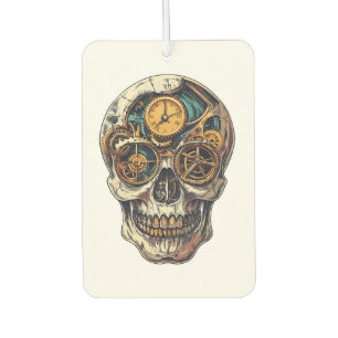 Skull and Clock Timekeeper Car Air Freshener