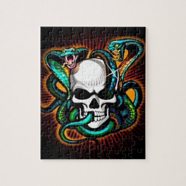 Skull and Cobras Puzzle with Gift Box (Vertical)