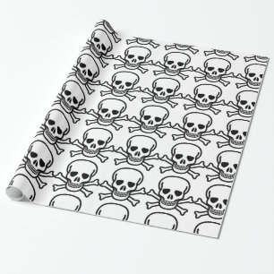 Skull and Cross-bone Halloween Wrapping Paper