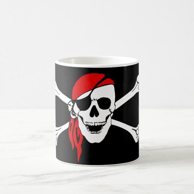 Skull and Cross Bones Pirate Magic Mug (Center)