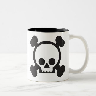 skull and crossbones 2 Two-Tone coffee mug