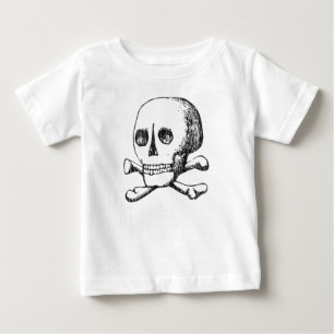Skull and Crossbones Angled Baby T-Shirt
