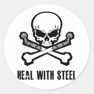 Skull and Crossbones Classic Round Sticker