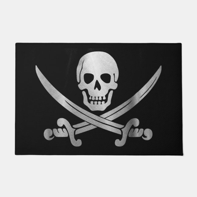 Skull and Crossbones Door Mat (Front)
