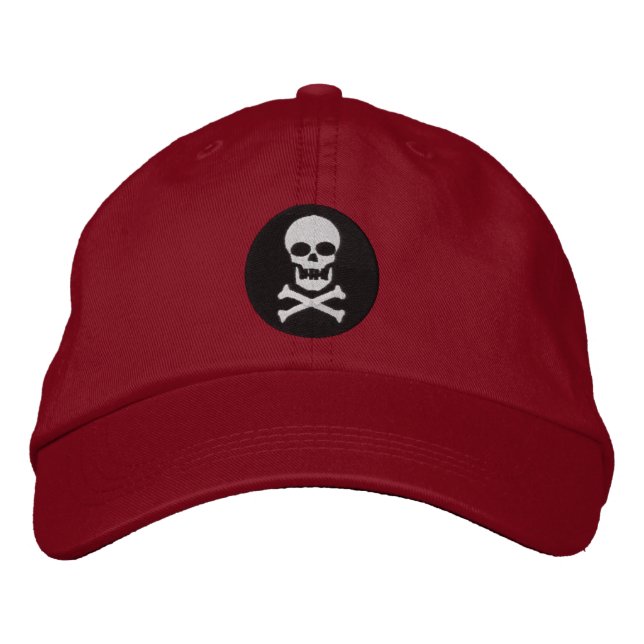 Skull And Crossbones Embroidered Cap (Front)