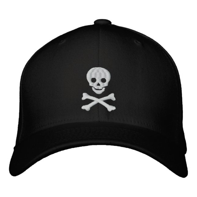 Skull And Crossbones Embroidered Cap (Front)