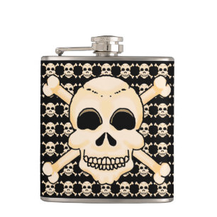 Skull and Crossbones Flask