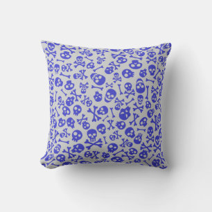 Skull and Crossbones Halloween Seamless Pattern Cushion