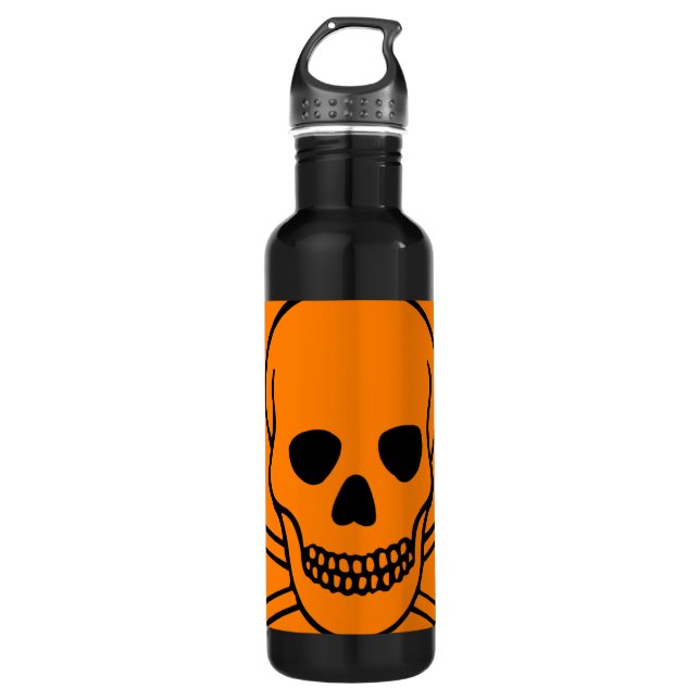 Skull and Crossbones Hazard 710 Ml Water Bottle (Front)