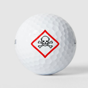 Skull and Crossbones Hazard Symbol Golf Balls