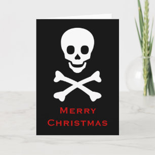 Skull and Crossbones Holiday Card