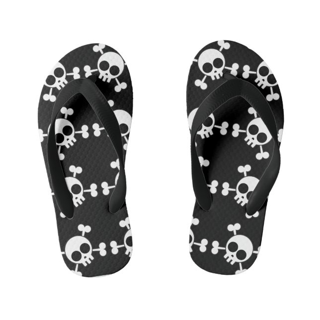 Skull and Crossbones Kid's Thongs (Footbed)