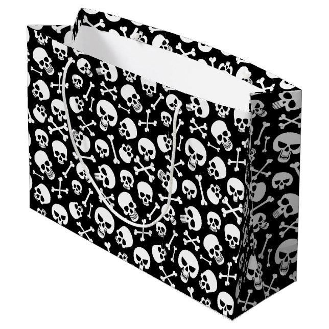 Skull and Crossbones Large Gift Bag (Back Angled)