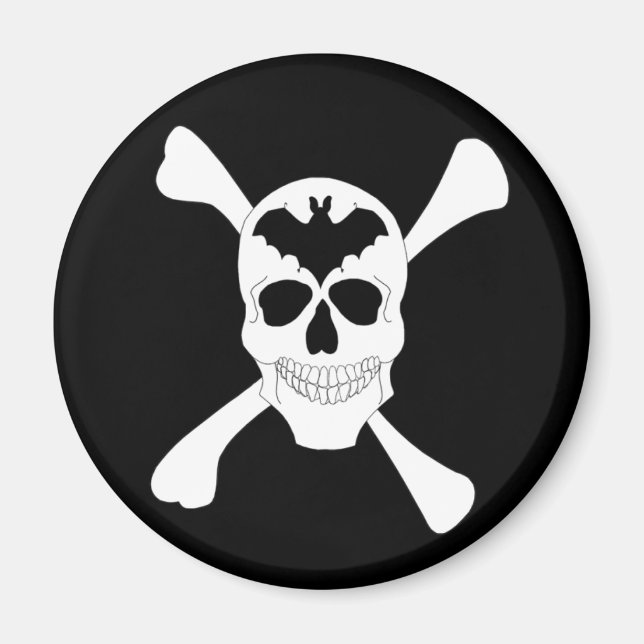 Skull And Crossbones Magnet (Front)