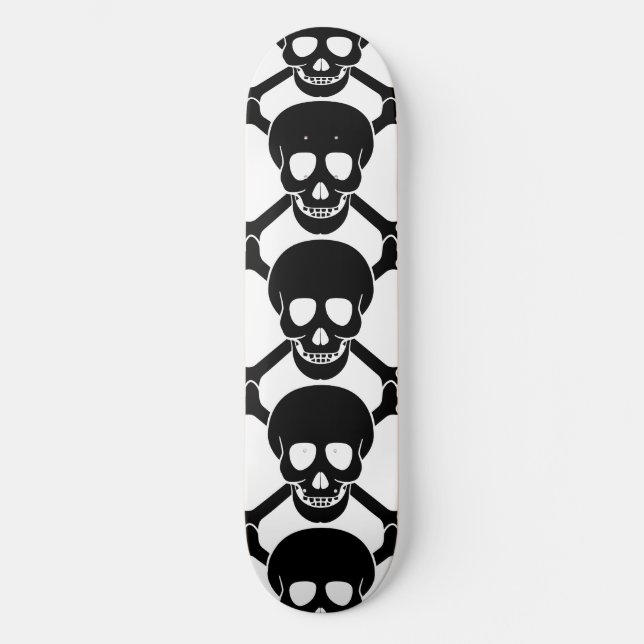 Skull and Crossbones Maple Skateboard (Front)