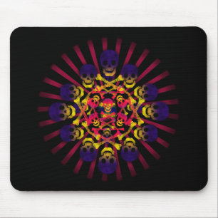 skull and crossbones mouse pad