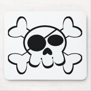 Skull and Crossbones Mouse Pad