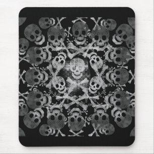skull and crossbones mouse pad