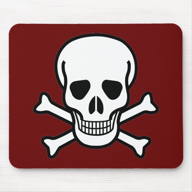 Skull and Crossbones Mouse Pad (Front)