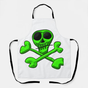 Skull and Crossbones Pattern Apron