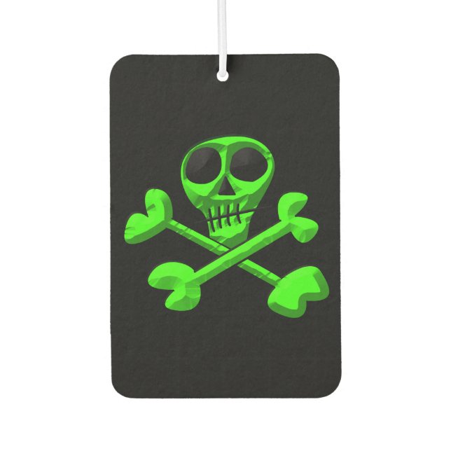 Skull and Crossbones Pattern Car Air Freshener (Front)