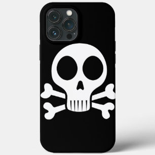 Skull and Crossbones Pattern iPhone 13 Pro Max Case