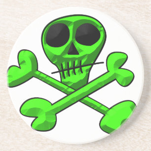 Skull and Crossbones Pattern Coaster