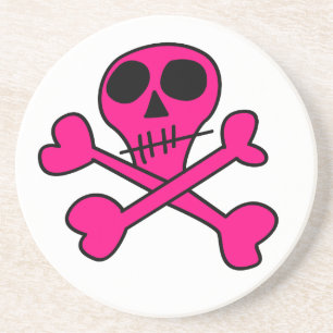 Skull and Crossbones Pattern Coaster