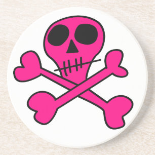Skull and Crossbones Pattern Coaster