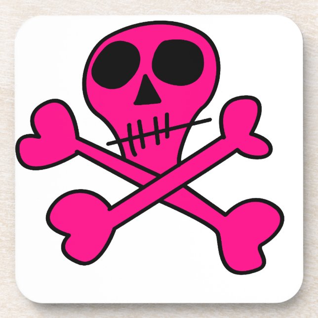 Skull and Crossbones Pattern Coaster (Front)