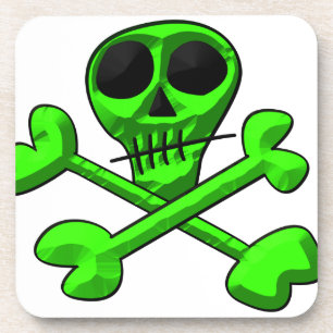 Skull and Crossbones Pattern Coaster