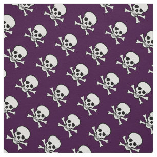 Skull and Crossbones Pattern Fabric